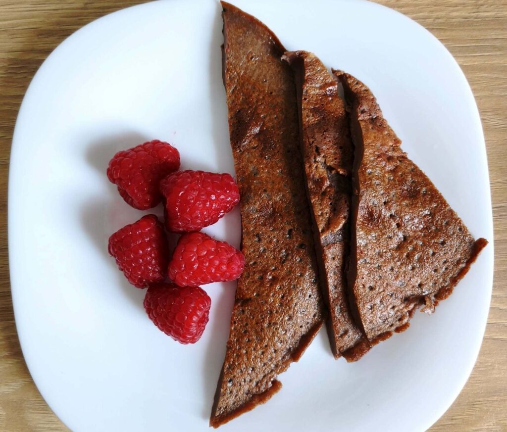 omlet budyniowy i maliny