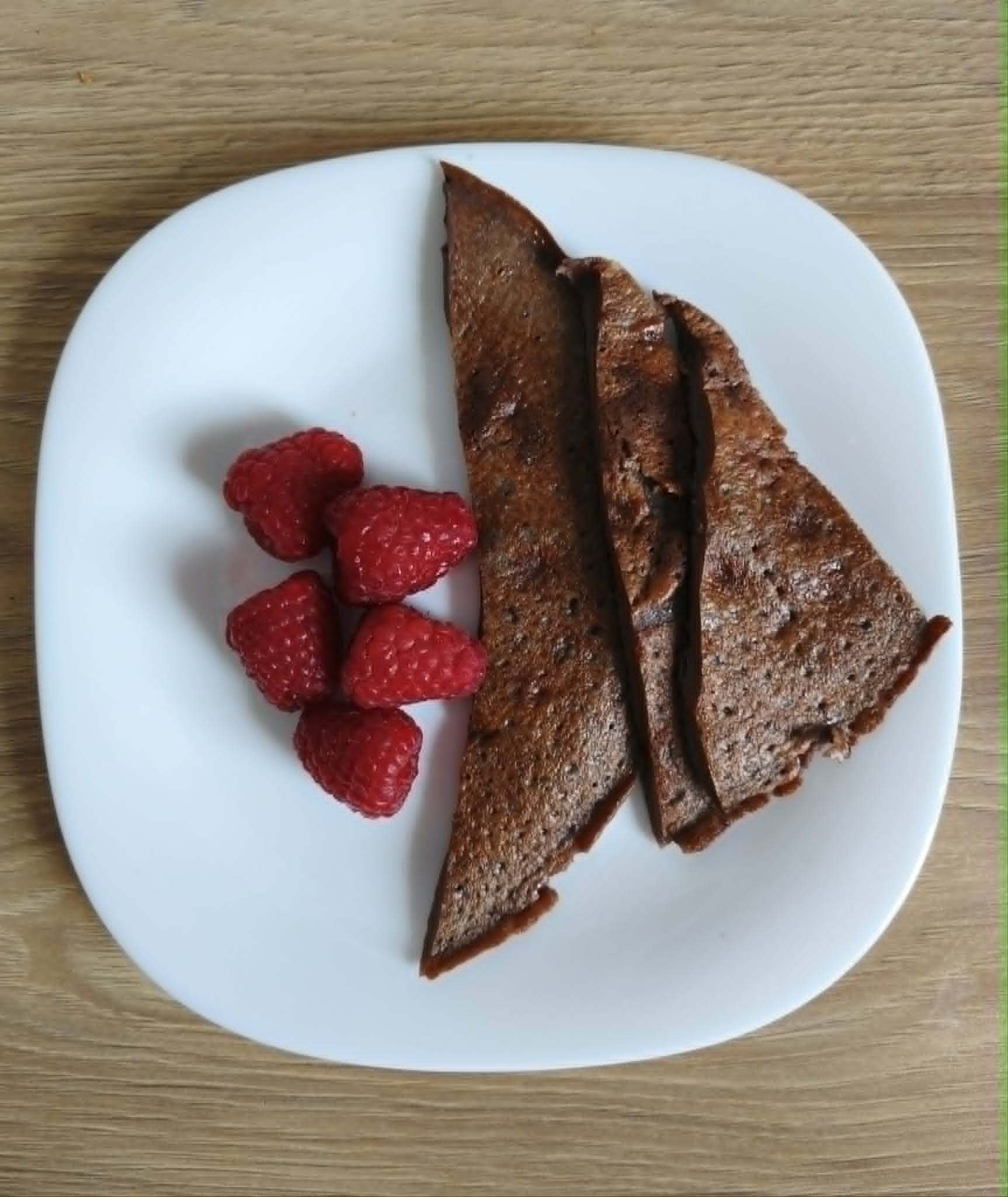 Omlet budyniowy i maliny